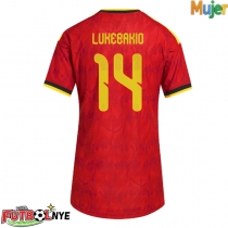Camiseta Bélgica Dodi Lukebakio #14 Primera Equipación para mujer Mundial 2026 manga corta